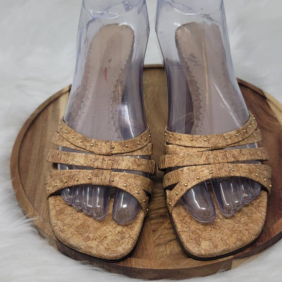 Naturalizer Sana Camelot Leather Business Casual Slip-On Women's Heels 8M - Picture 1 of 9